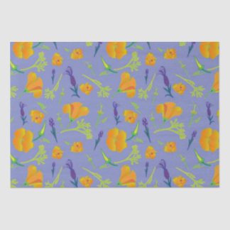 Poppies and Lavender Tissue Paper