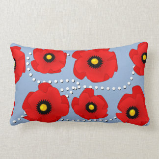 Poppies and Pearls Pillow