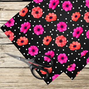 poppies and polka dots tissue paper