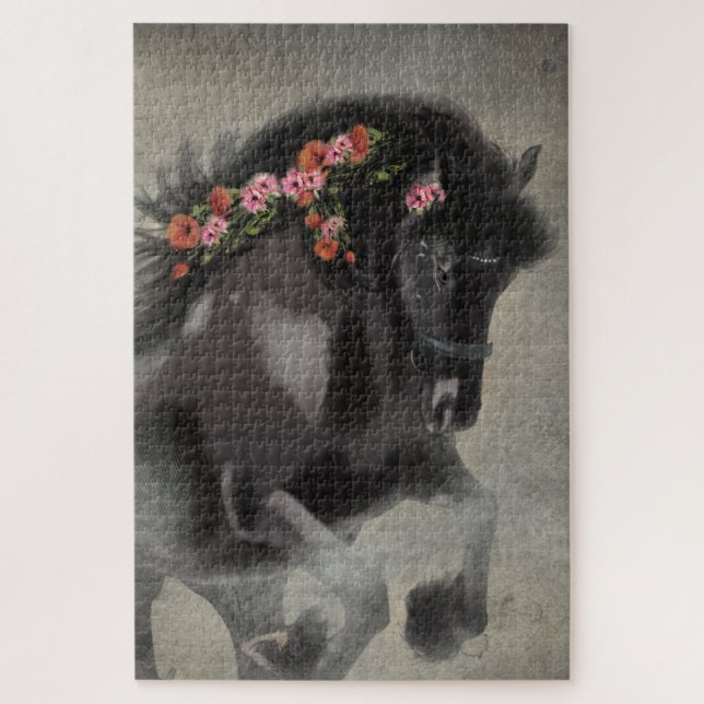 Poppies and the Friesian - Puzzle (Vertical)