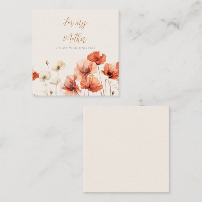 Poppies and Wildflowers For My Mother  Card (Front/Back)