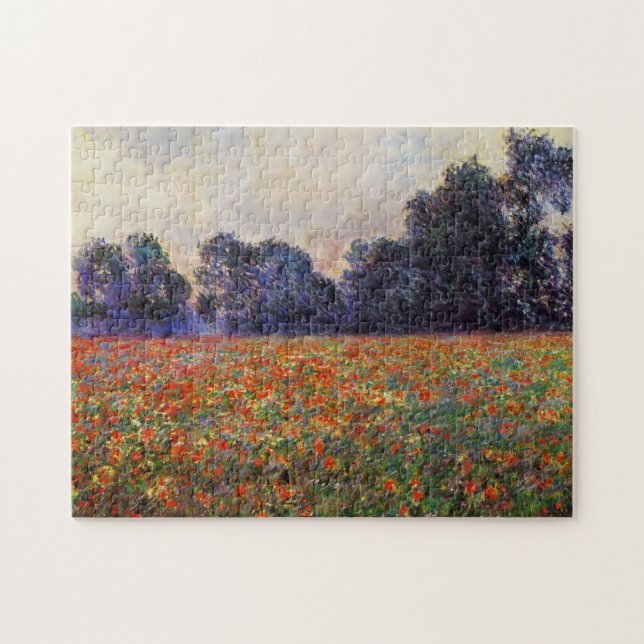 Poppies at Giverny Monet Fine Art Jigsaw Puzzle (Horizontal)