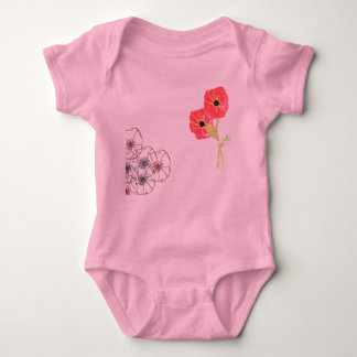 Poppies Baby Bodysuit