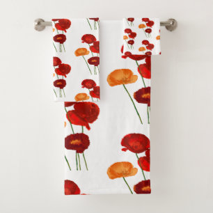 Poppies Bath Towel Set