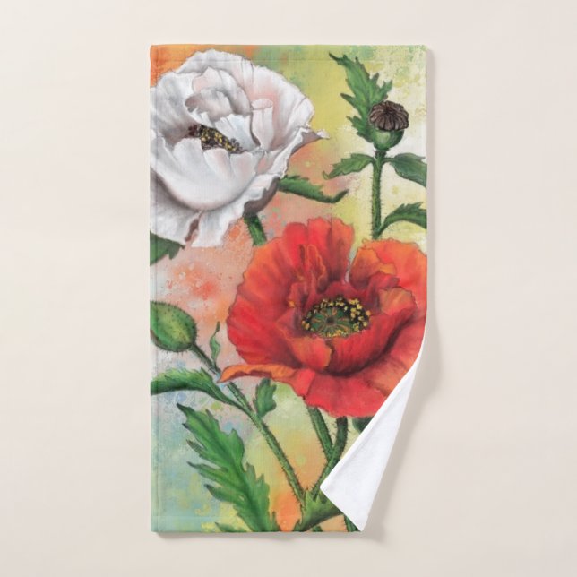 Poppies Bath Towel Set (Hand Towel)