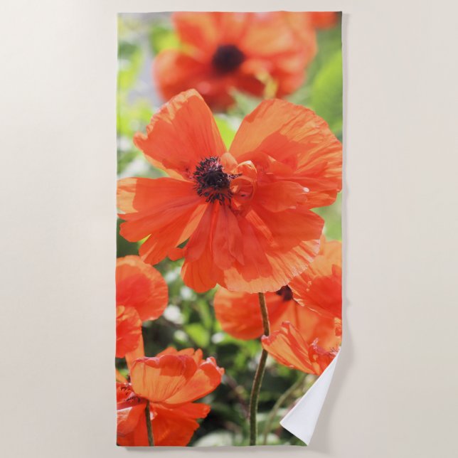 Poppies Beach Towel (Front)