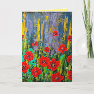 Poppies Blank Greeting Card