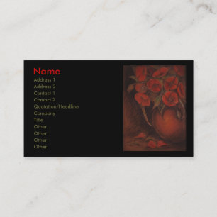 poppies business card
