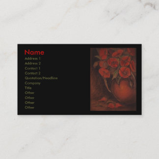 poppies business card