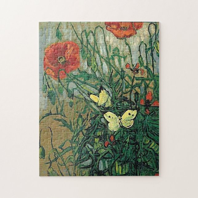 Poppies & Butterflies Van Gogh Fine Art Jigsaw Puzzle (Vertical)