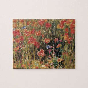 Poppies by Robert Vonnoh, Vintage Impressionism Jigsaw Puzzle