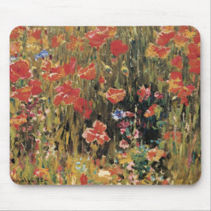 Poppies by Robert Vonnoh, Vintage Impressionism Mouse Pad