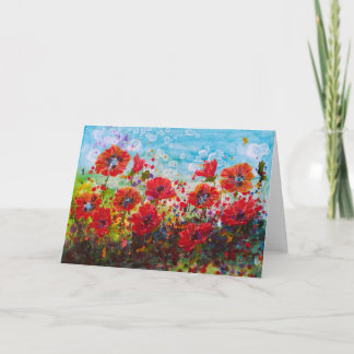 "Poppies by the Sea" Card