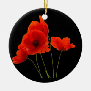 "Poppies" Ceramic Ornament