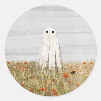 Poppies Classic Round Sticker