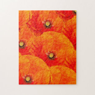 Poppies close up - natural pattern jigsaw puzzle