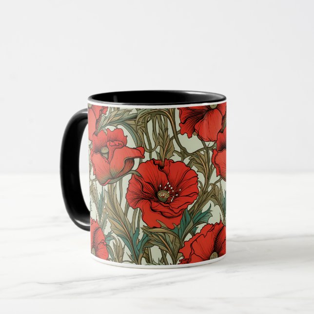Poppies Coffee Mug (Front Left)