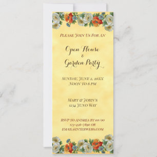 Poppies Custom Open House Garden Party Invitations