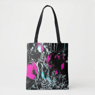 Poppies dark tote bag