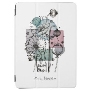 Poppies Doodle In Ink And Watercolor iPad Air Cover