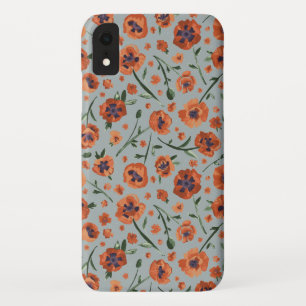 Poppies Floral Pattern  iPhone XR Case