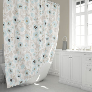 Poppies Floral Shower Curtain