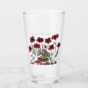 Poppies for Retirement Ukrainian Folk Art Glass