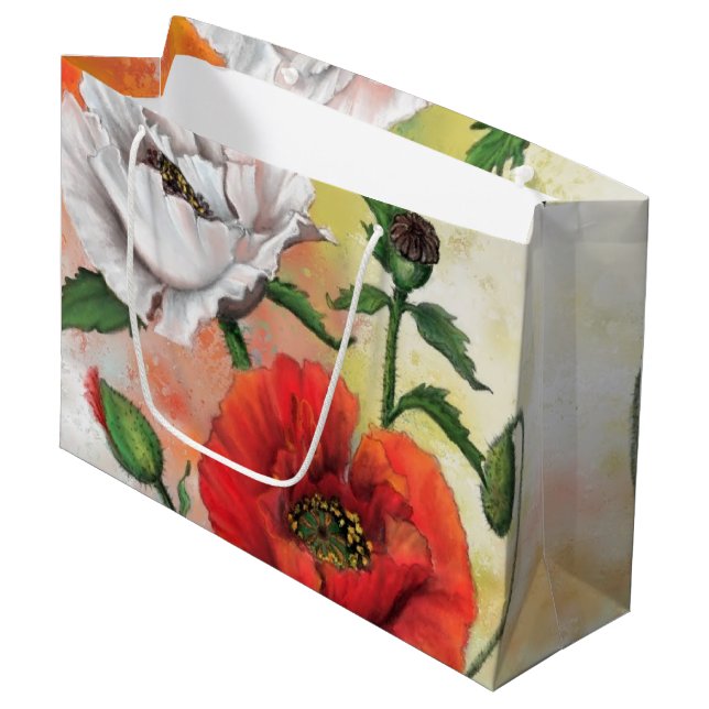 Poppies Gift Bag (Front Angled)