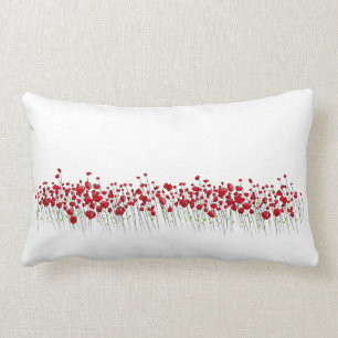 Poppies in a Field Lumbar Cushion