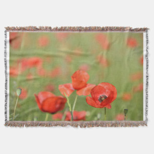 Poppies in a poppy field blanket