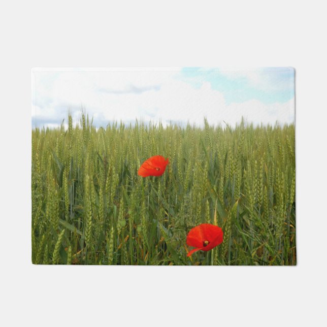 Poppies in a Wheat Field Door Mat (Front)