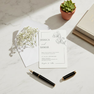 Poppies in Bloom Wedding Invitation