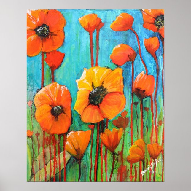 Poppies in Summer Poster (Front)