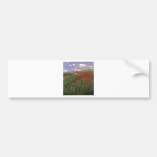 Poppies in the Field SZINYEI MERSE, Pál red flower Bumper Sticker