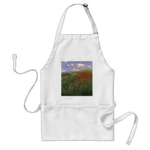 Poppies in the Field SZINYEI MERSE, Pál red flower Standard Apron