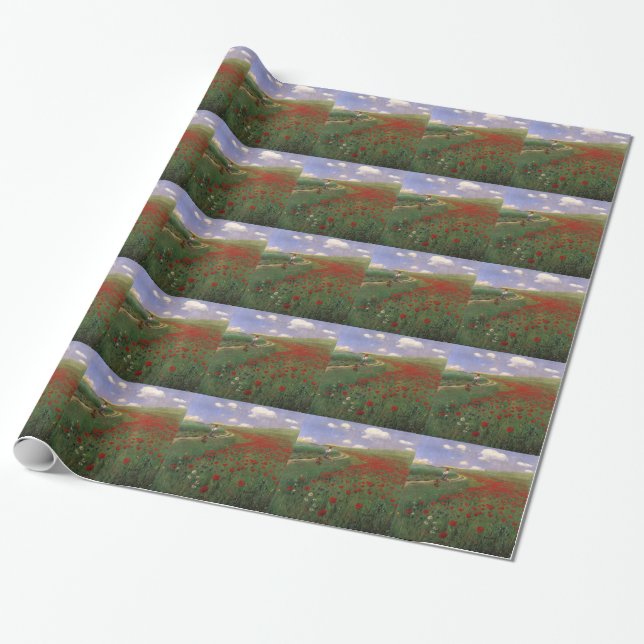 Poppies in the Field SZINYEI MERSE, Pál red flower Wrapping Paper (Unrolled)