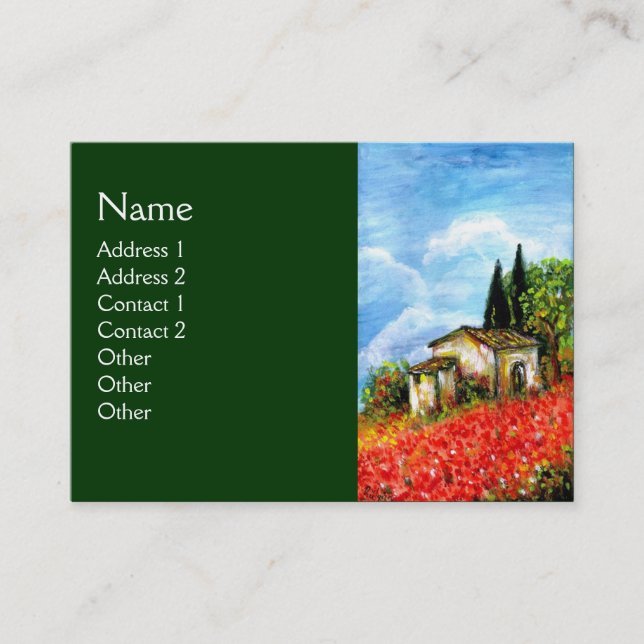 POPPIES IN TUSCANY BUSINESS CARD (Front)