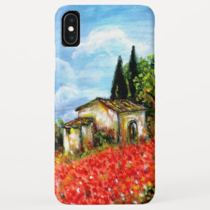 POPPIES IN TUSCANY / Landscape with Flower Fields iPhone XS Max Case