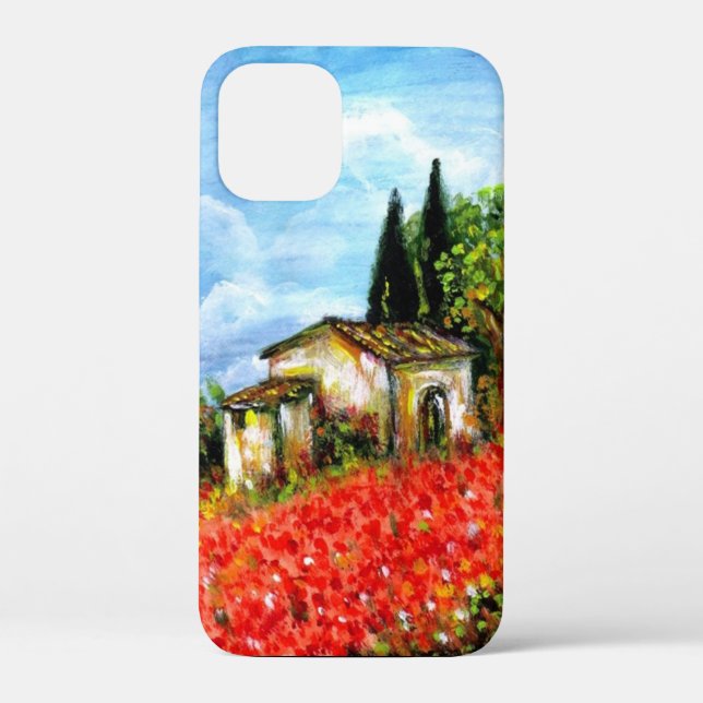 POPPIES IN TUSCANY / Landscape with Flower Fields Case-Mate iPhone Case (Back)