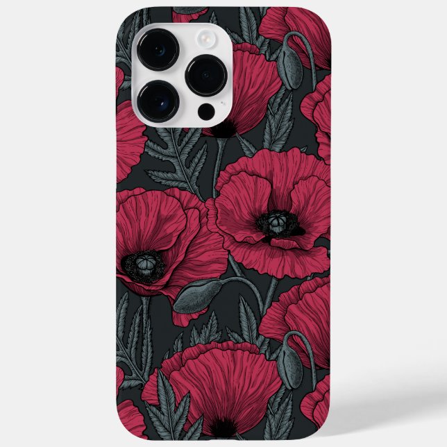 Poppies in Viva Magenta  Case-Mate iPhone Case (Back)