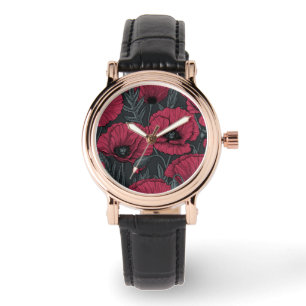 Poppies in Viva Magenta Watch