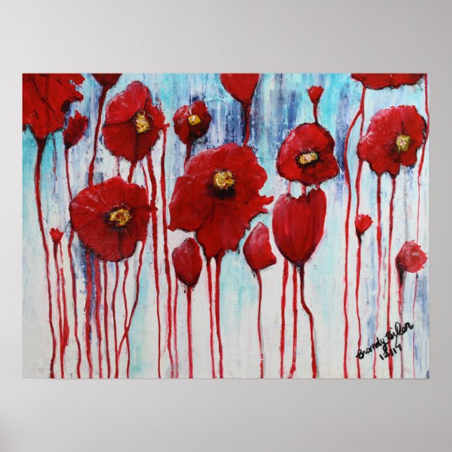 Poppies in Winter Poster (Front)