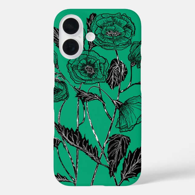 Poppies iPhone Case - Choose Colour (Back)
