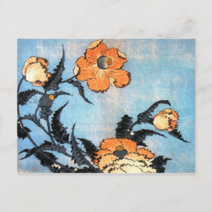 Poppies, Katsushika Hokusai Postcard