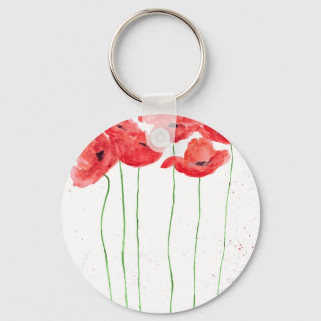 Poppies Key Ring (Front)