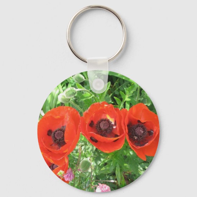 Poppies/keyring Key Ring (Front)