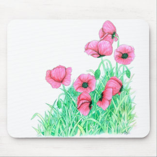 poppies mouse pad