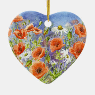'Poppies n Daisies' Ornament