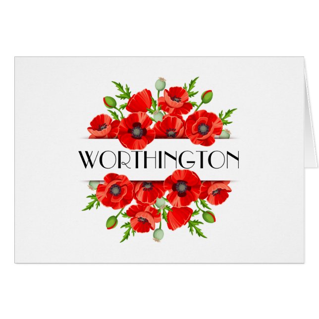 Poppies Notecard (Front Horizontal)
