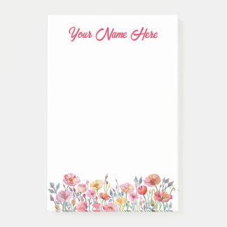 Poppies on Parade Post it Notes